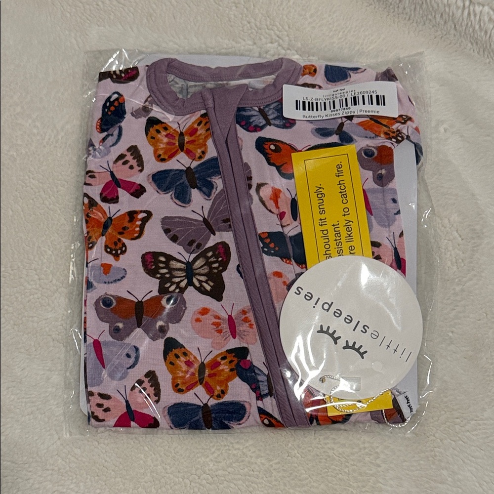 Little Sleepies Butterfly Kisses Zippy Preemie